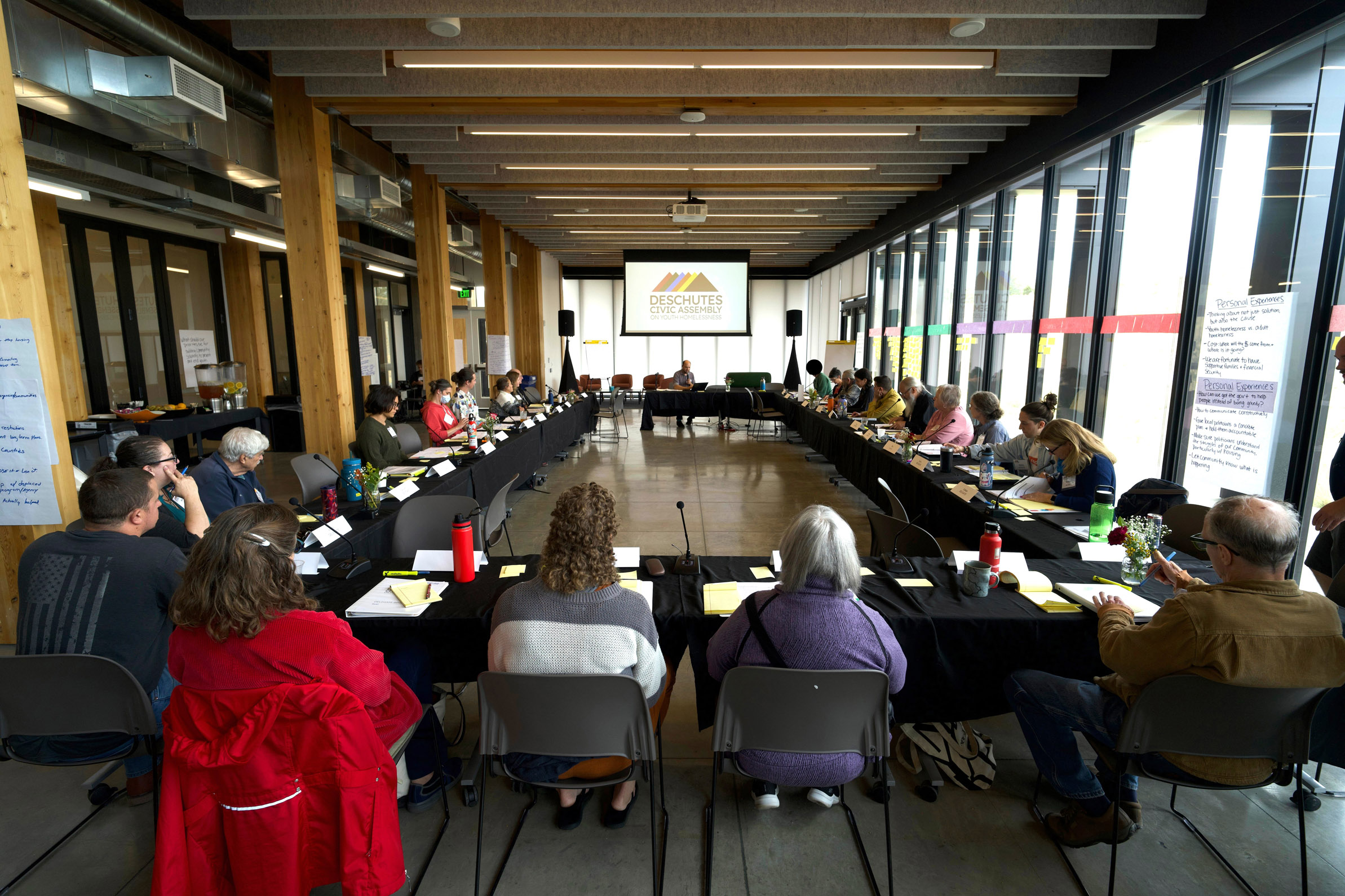 People taking part in the Deschutes Civic Assembly